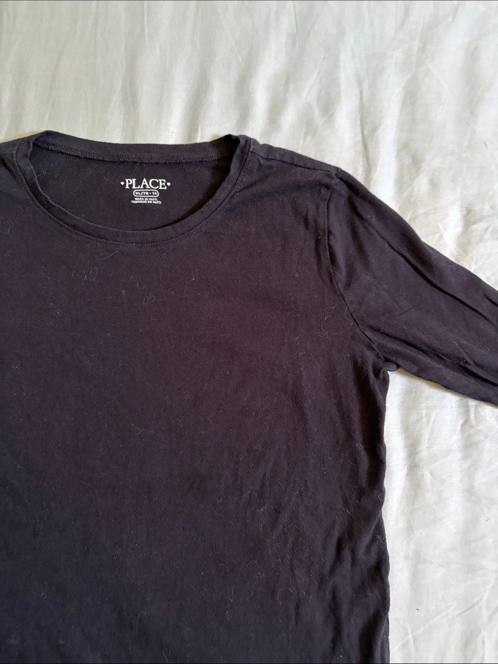 The Children's Place Black Long-Sleeve Crew Neck Tee